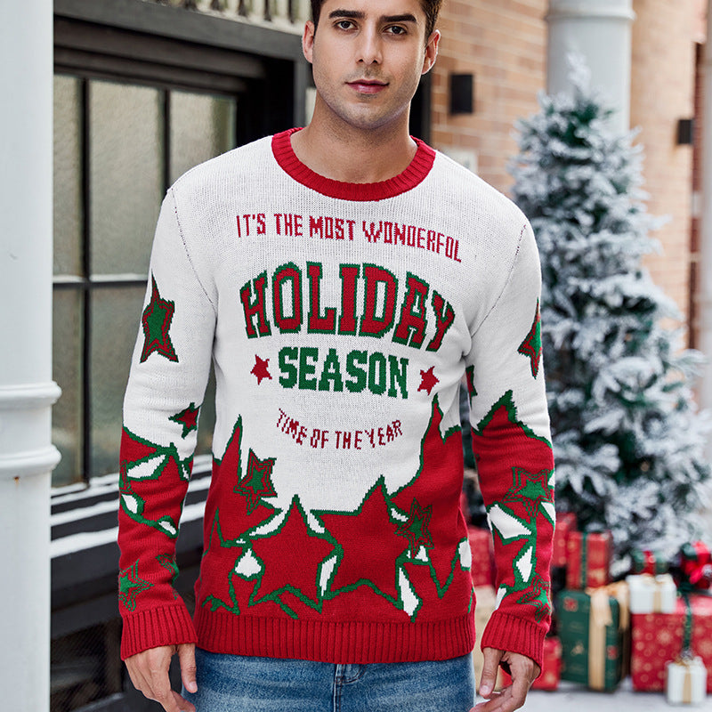 Herre julesweater med sjov fårdesign og komfortabel pasform Stilla
