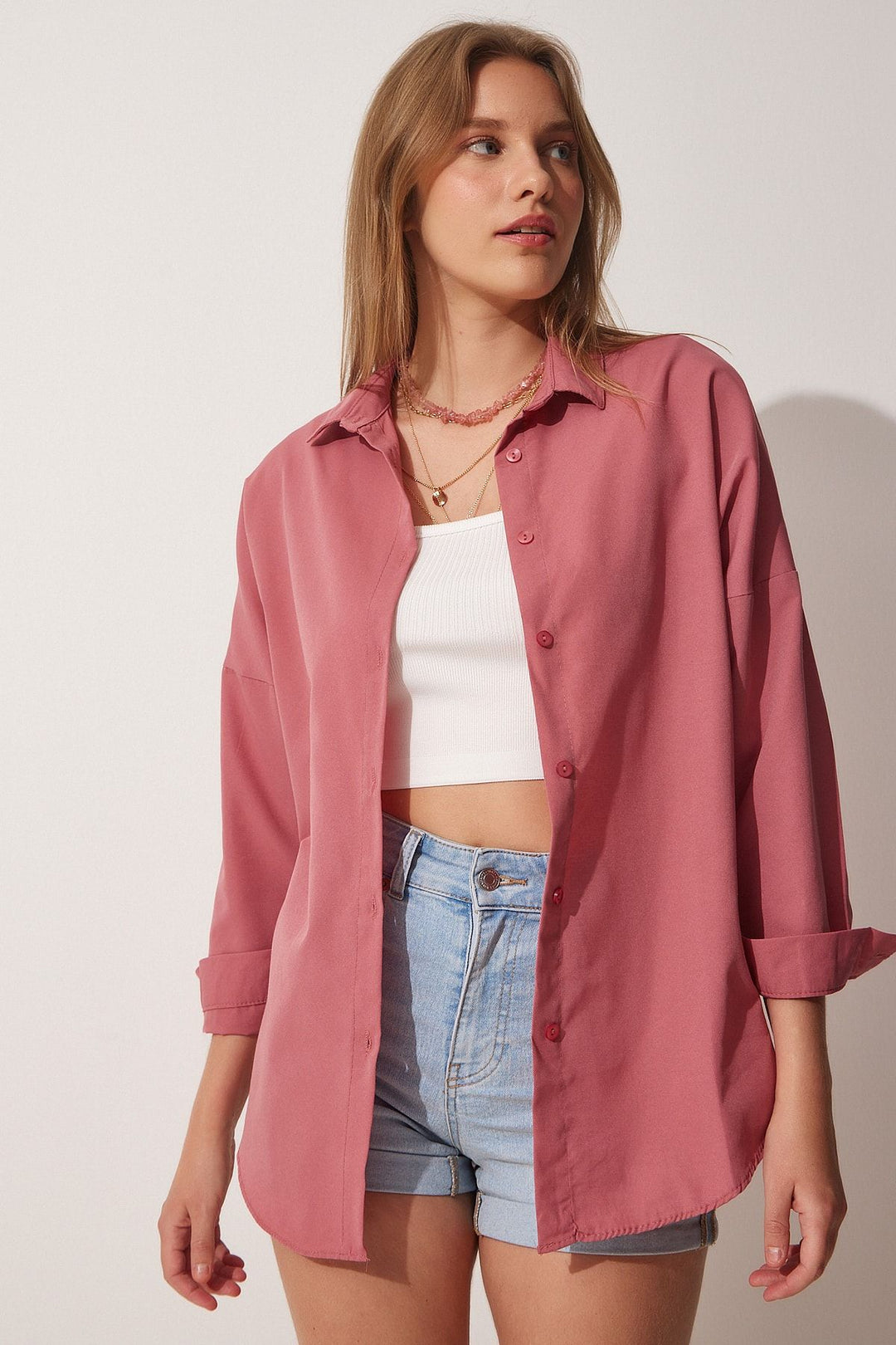 Dame Oversized Bluse med lange ærmer Stilla