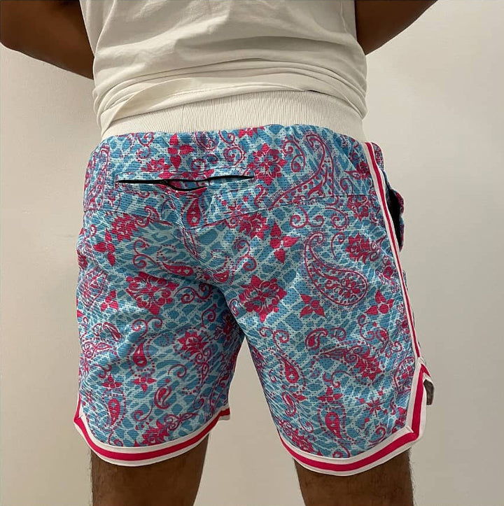 Herren Sporty Badebukser med moderigtig paisleymønster og elastisk talje Stilla