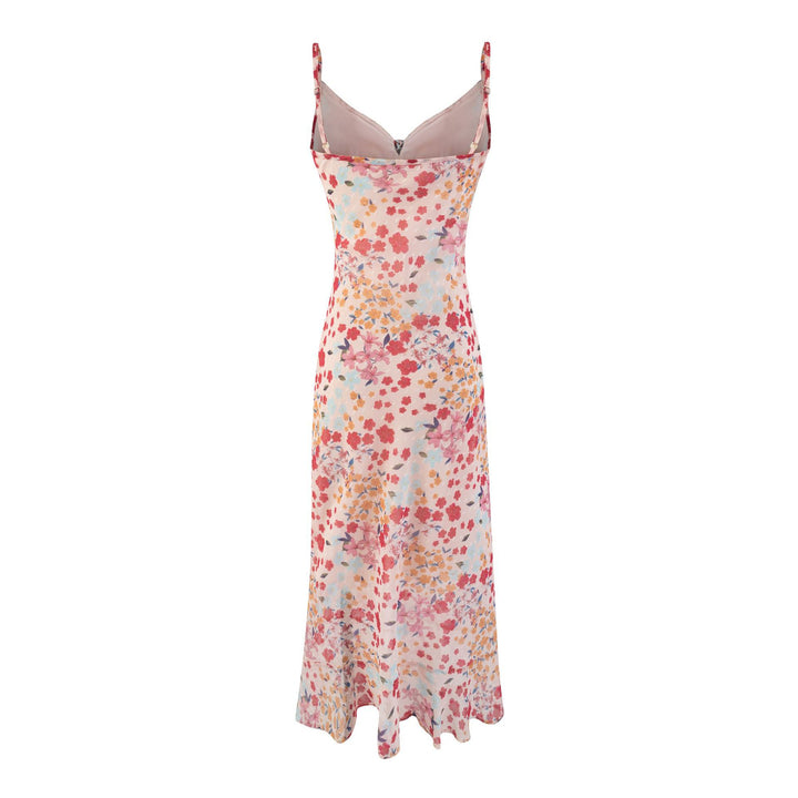 Dame spaghetti strop kjole med floral mønster og elegant snit Stilla