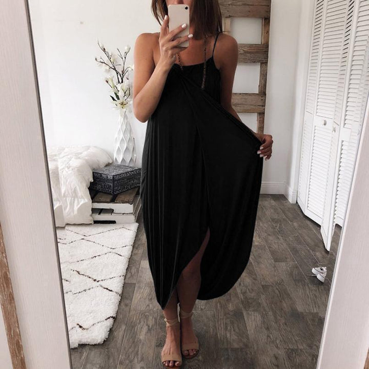 Dame justerbar draperet maxi-kjole Stilla
