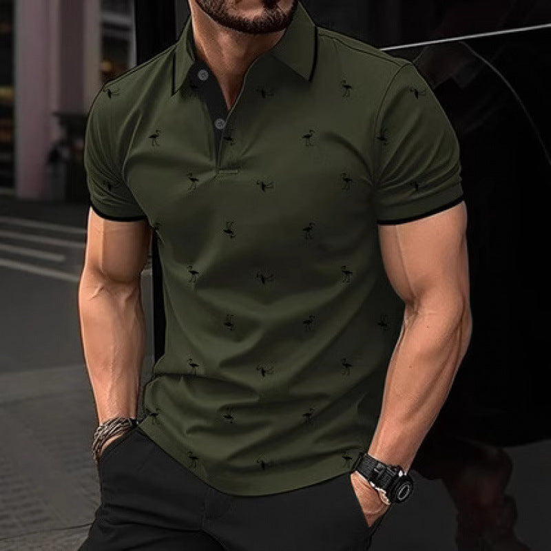 Herrer Fritid Trykt Polo-Shirt Stilla