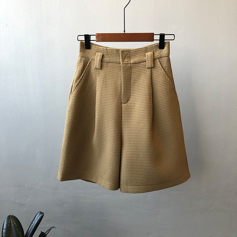 Damer elegante shorts med struktureret stof og høj talje Stilla