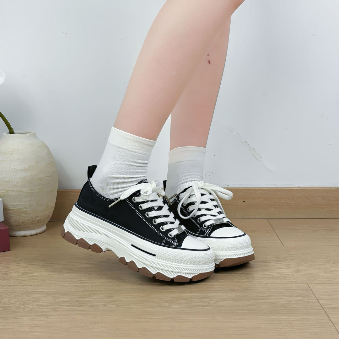 Dame Sneakers med blomstret design og dæmpende plateau sål Stilla