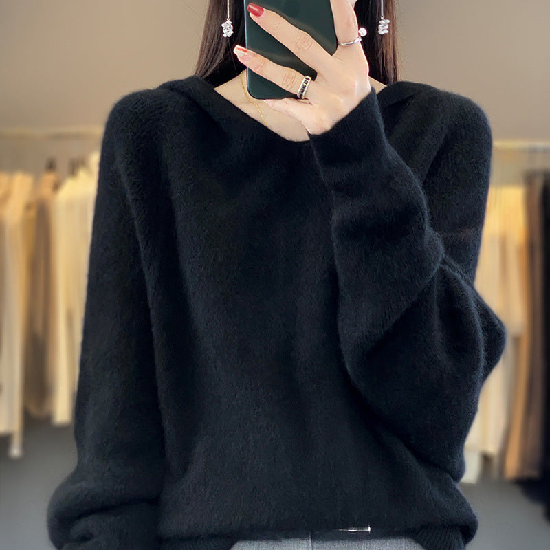 Kvinders afslappede sweater med voluminøse ærmer og V-hals Stilla