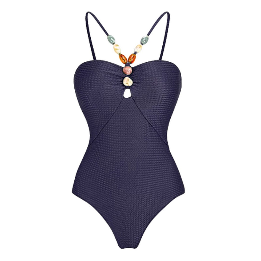 Dame Bikini sæt med dekorativ udskæring og elegant overdækning Skovae