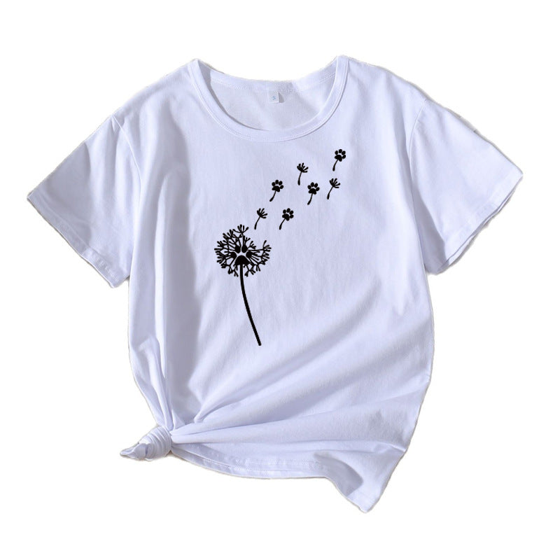 Kvinder kunstnerisk mælkebøtte grafik T-shirt Stilla