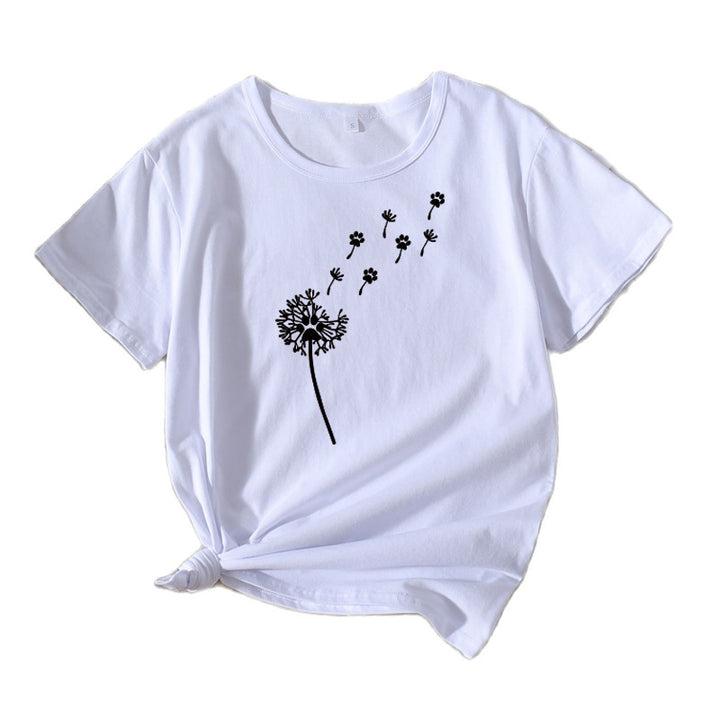Kvinder kunstnerisk mælkebøtte grafik T-shirt Stilla