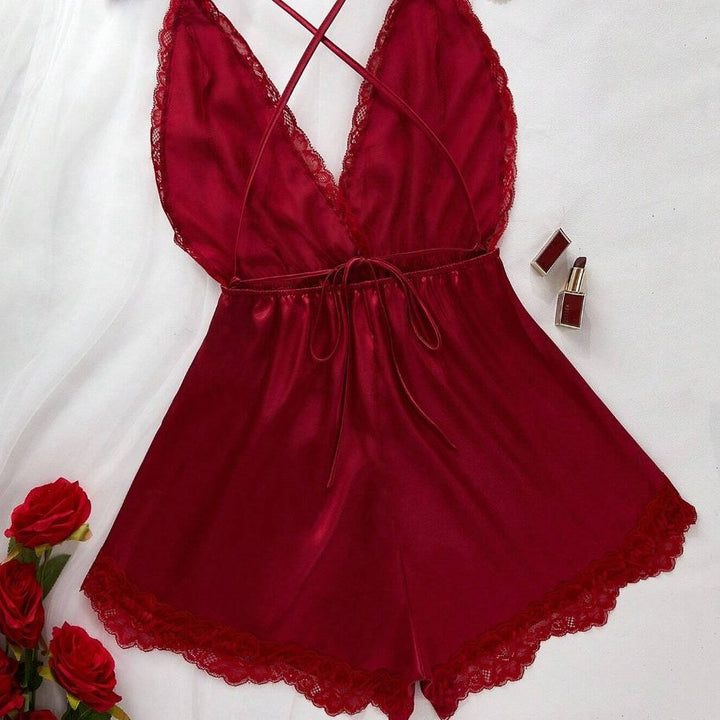 Dame Spids Satin Overall Stilla