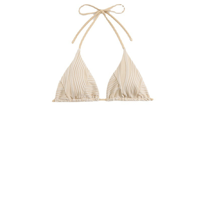 Dame bikini med plisserede detaljer og justerbare bånd Stilla