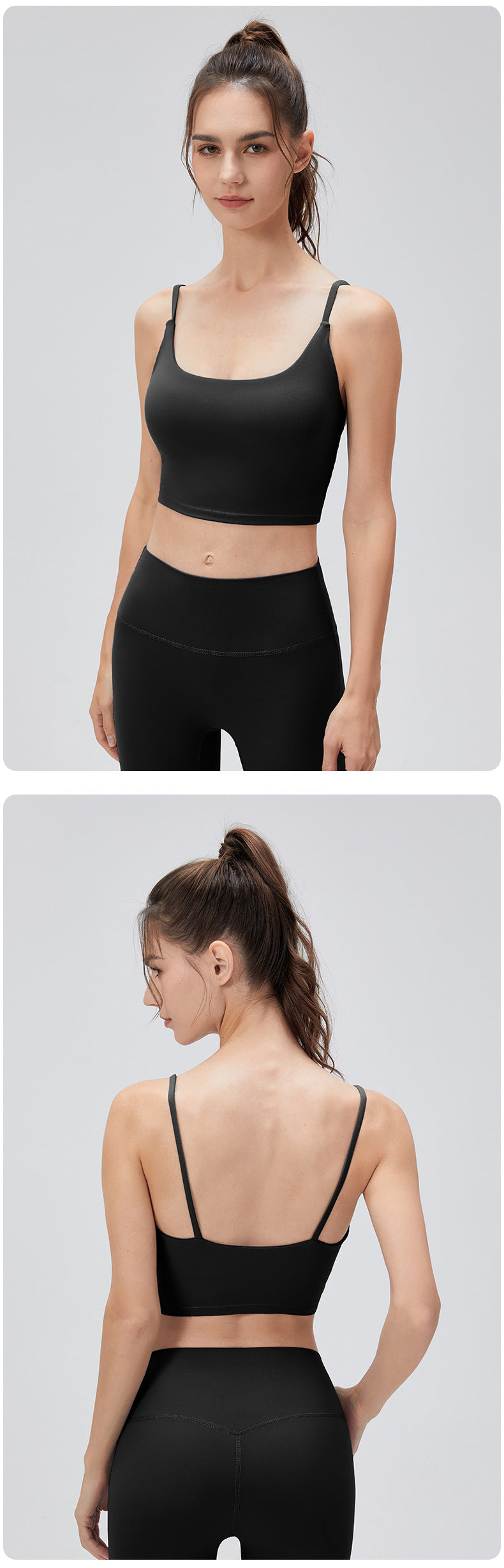 Stilla | Series Sports Bra Spaghetti Strap Yoga Top Til Kvinder, Åndbar Nude Følelse Til Løb Og Træning