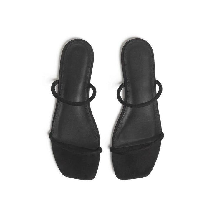 Femme Elegante Firkantet Tå Sklid Sandaler Stilla