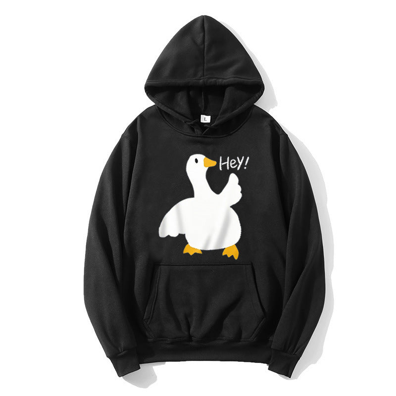 Dame hoodie med legende andemotiv Skovae