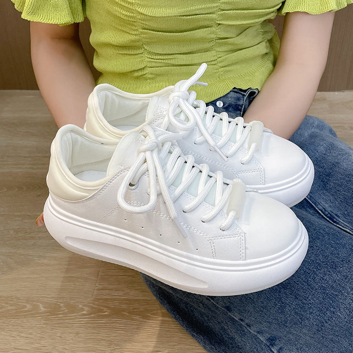Dame komfortable plateau-sneakers med åndbart overmateriale Stilla