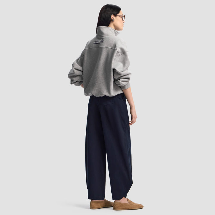 Damer Sommer Zip Sweater med broderi design af høj kvalitet og afslappet pasform Stilla
