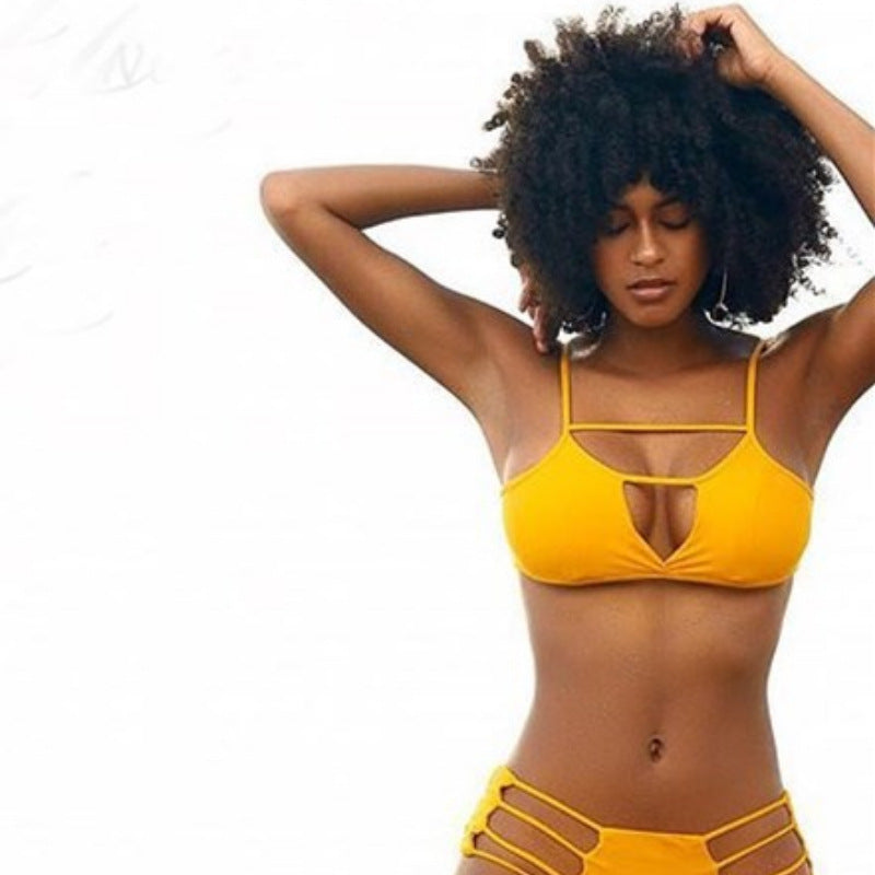 Dame Bikini-sæt med modemæssig cut-out-detalje og justerbare stropper Stilla