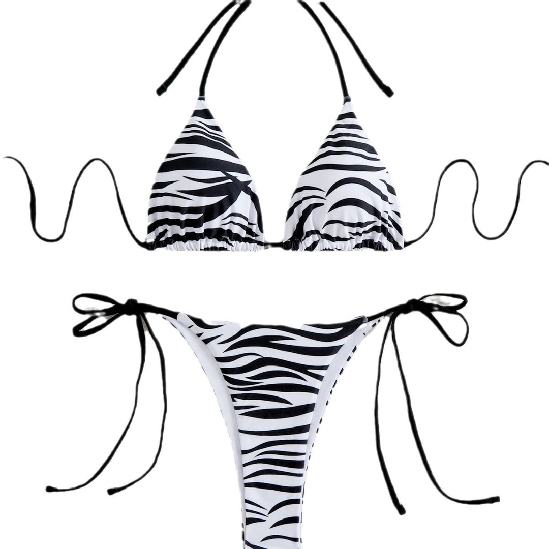 Dame Triangle Bikini Sæt med justerbare bånd Stilla
