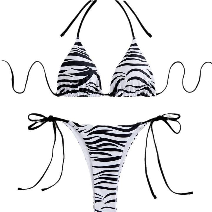 Dame Triangle Bikini Sæt med justerbare bånd Stilla