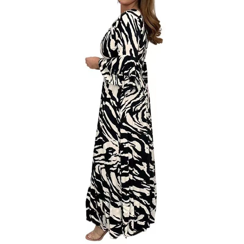Maxi-kjole i boho-stil til damer med flagrende ærmer Stilla