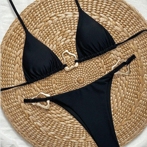 Dame Triangle Bralette Bikini Sæt Stilla