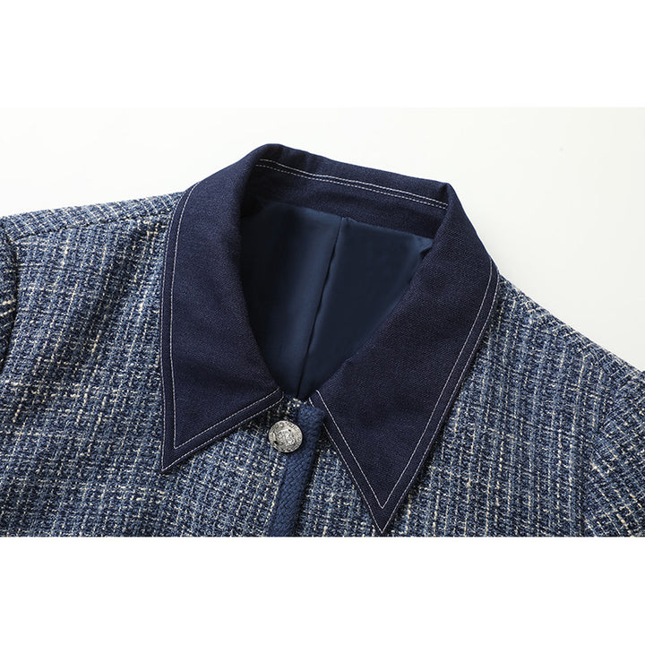 Dame moderat kort jakke i tweed-stil Stilla