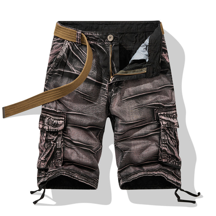 Herrer Multifunktionelle Cargo-Shorts med sidelommer og justerbar talje Stilla