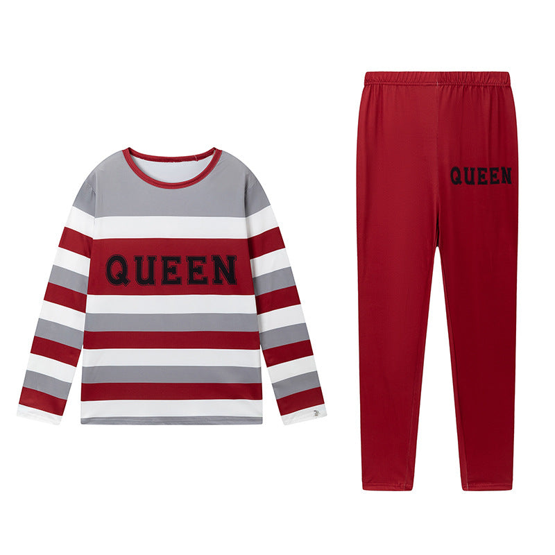 Femme Cozy Stribet Loungewear-Sæt Stilla
