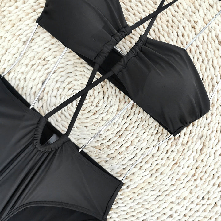 Dame bikini-sæt med raffineret knude-design og stilfuld høj buks Stilla