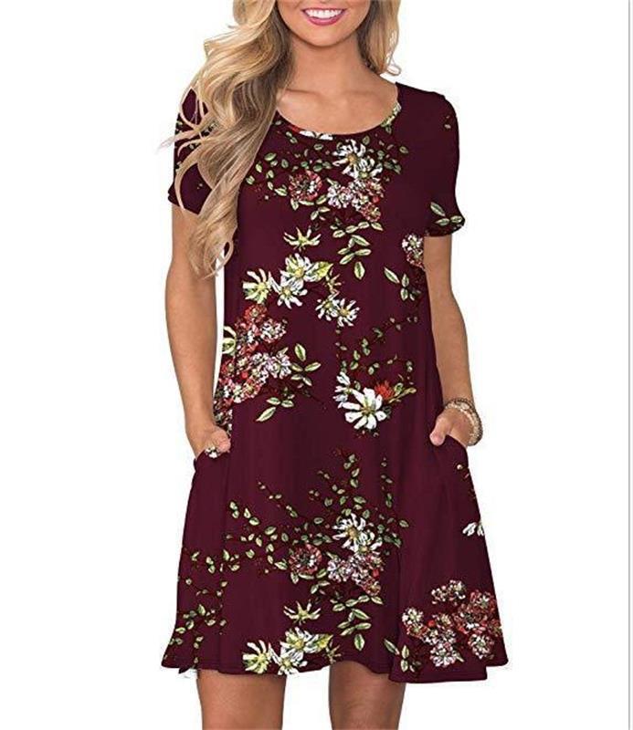 Dame sommerkjole med blomsterprint Stilla