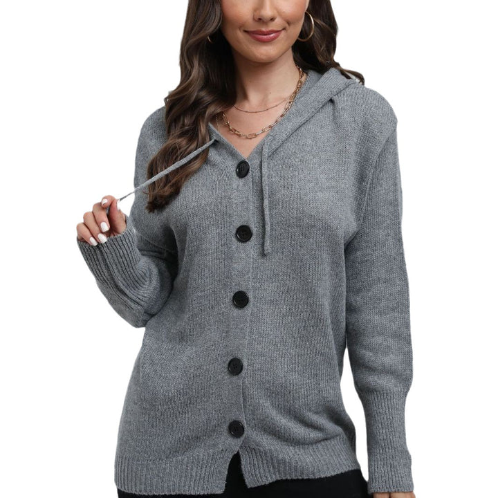Femme Cozy Button-Up Hoodie Cardigan Stilla