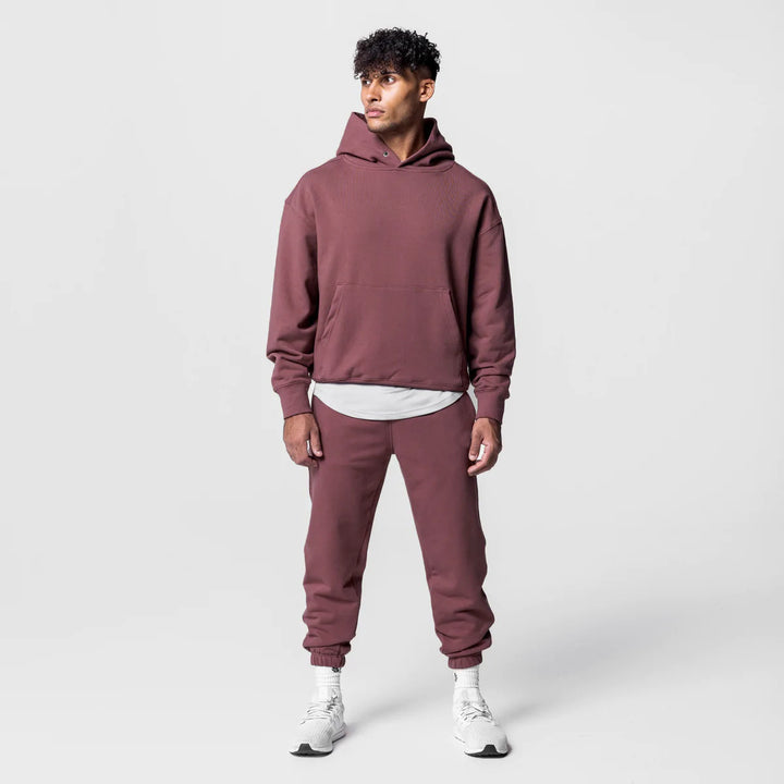 Herrer afslappet hoodie med kængurulomme Stilla