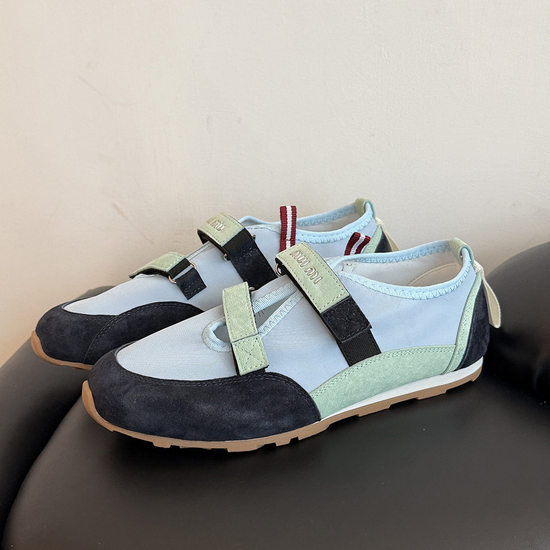 Femme Sporty Casual Multi-Texturerede Sneakers Stilla