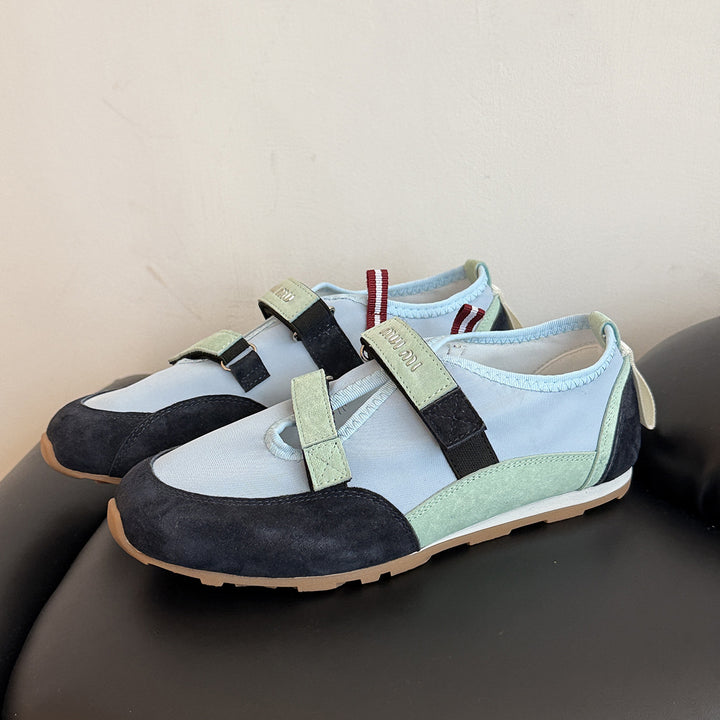 Femme Sporty Casual Multi-Texturerede Sneakers Stilla