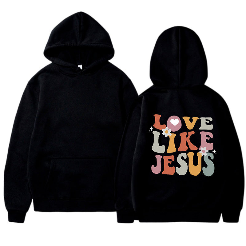 Kvindernes hyggelige hoodie med inspirerende print Skovae