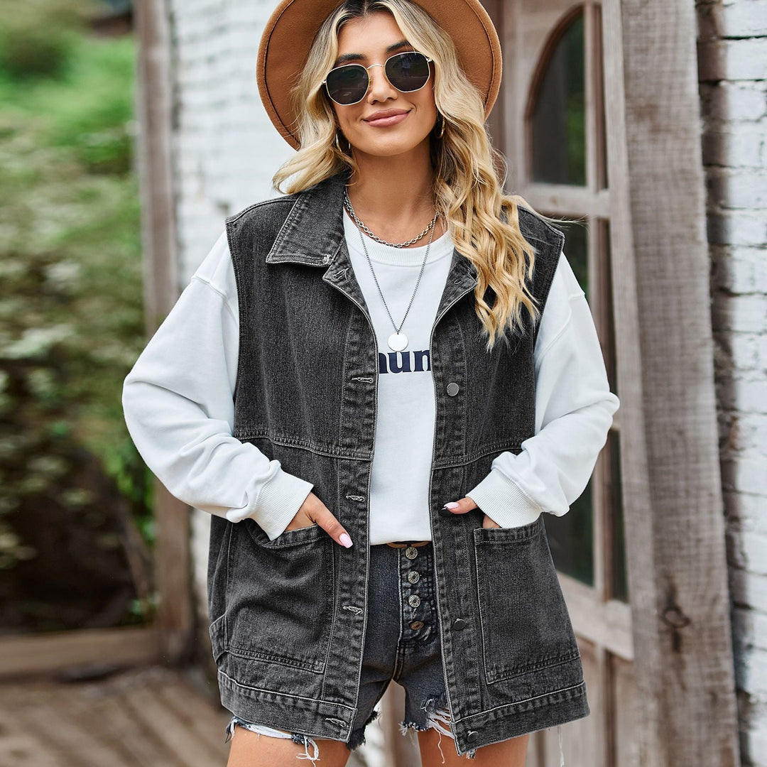 Stilla | Denim Kvindevest Bomuld Afslappet og Trendy