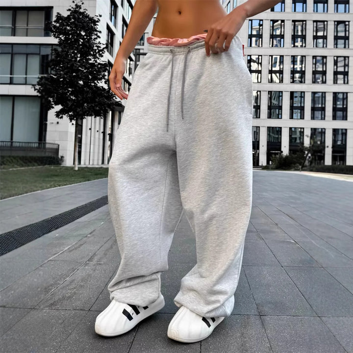 Kvinder brede joggingbukser med elastisk talje og sidelommer Skovae