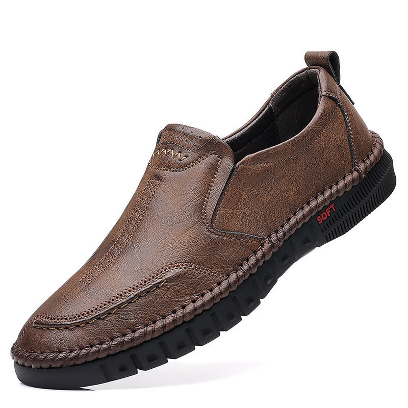 Herren slip-on sko i læder med blød sålkonstruktion Stilla