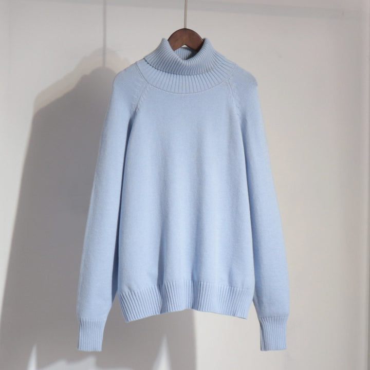 Kvinders strikket sweater med høj krave og afslappet pasform Stilla