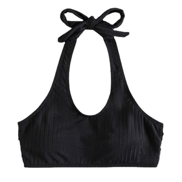 Dame Sporty Crop-Top BH med struktureret ribdesign Stilla