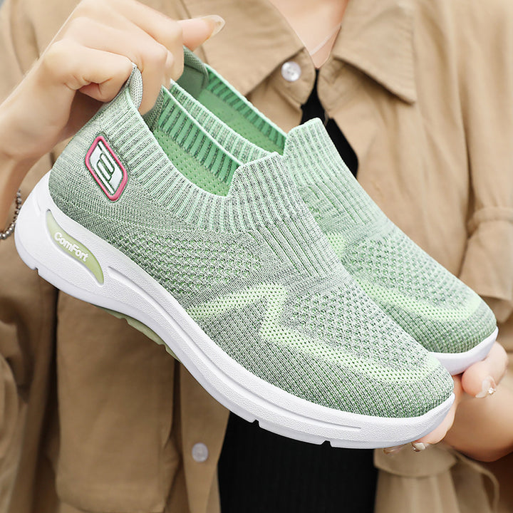 Dame Behagelige Sneakers med elastisk strikkedesign og åndbar overmaterialestruktur Stilla