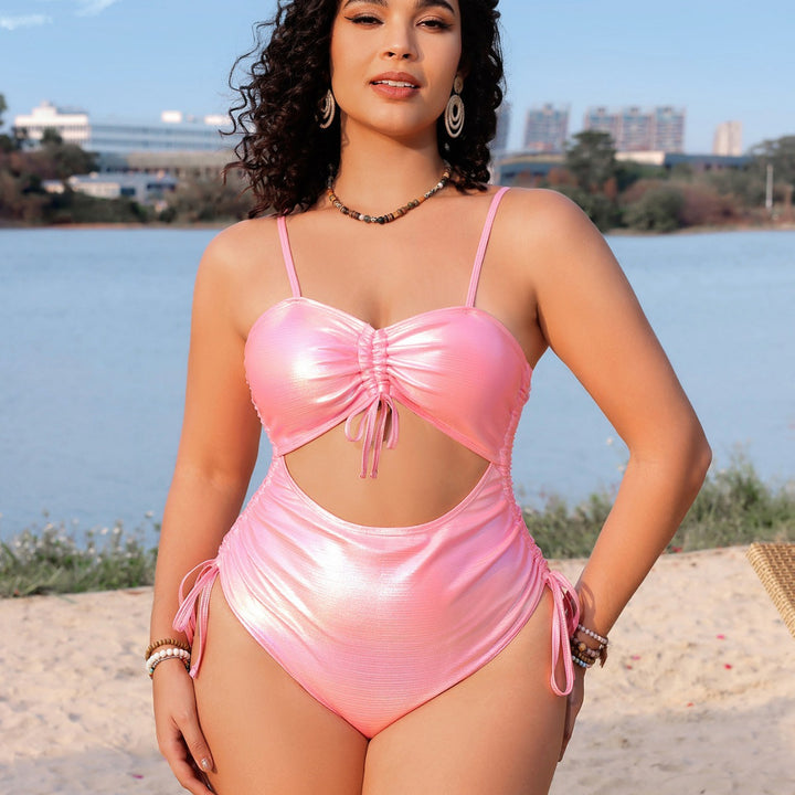 Dame One-Piece Badedragt med spændende Cut-Out og Rüschen Skovae