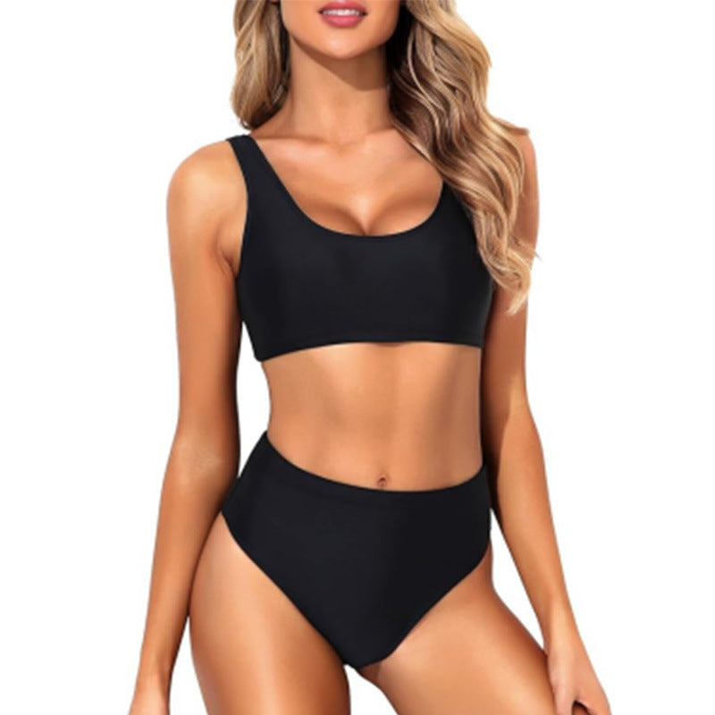 Dame bikini sæt med høj skæring og sportsligt design Stilla