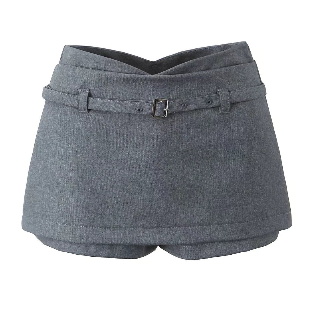 Dame elegante shorts med justerbart bælte og moderigtigt design Stilla