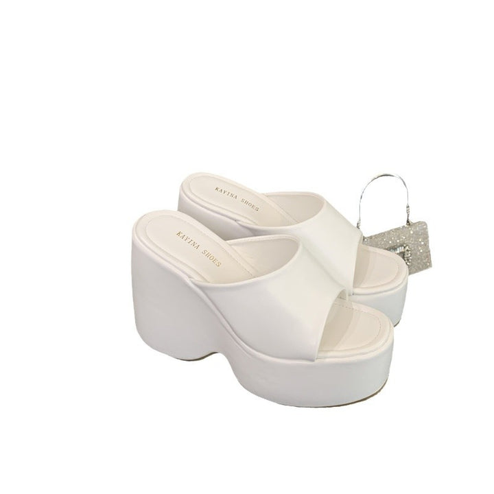 Dame moderne Plateau-Sandaler med bred remdesign og luksuriøs fodseng Stilla