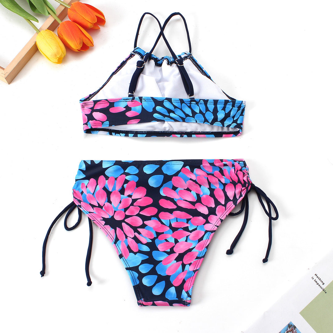 Dame Farverig Sport-Bikini med justerbare stropper Stilla