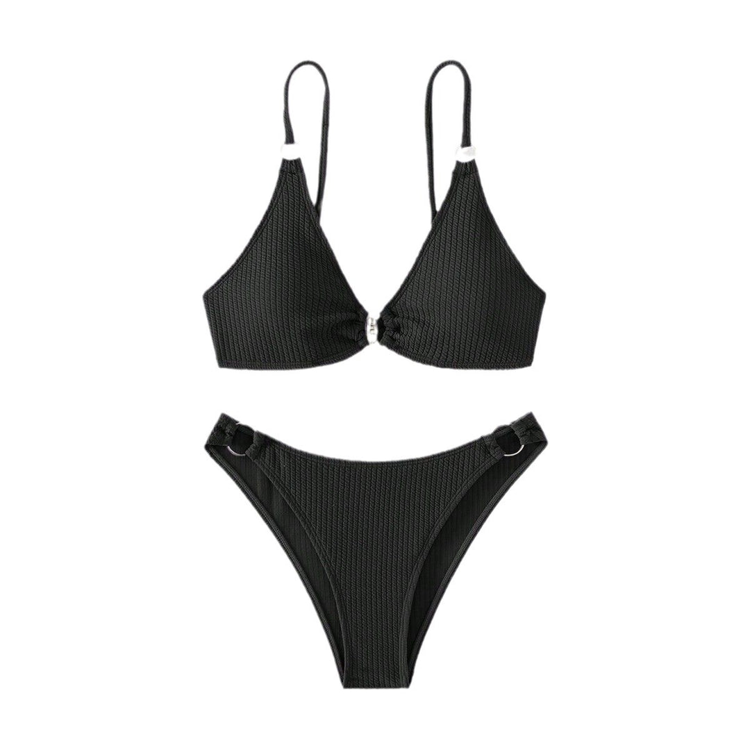 Dame Triangel-Bikini med ringdekorationer Skovae