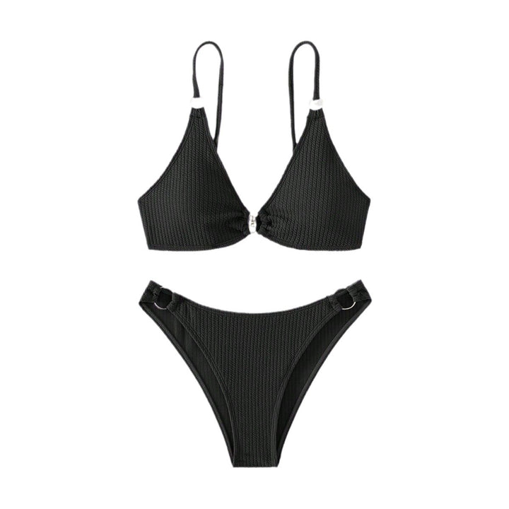 Dame Triangel-Bikini med ringdekorationer Skovae