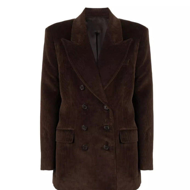 Dame Oversized Dobbeltradet Blazer med hyggelig skæring og elegante detaljer Stilla