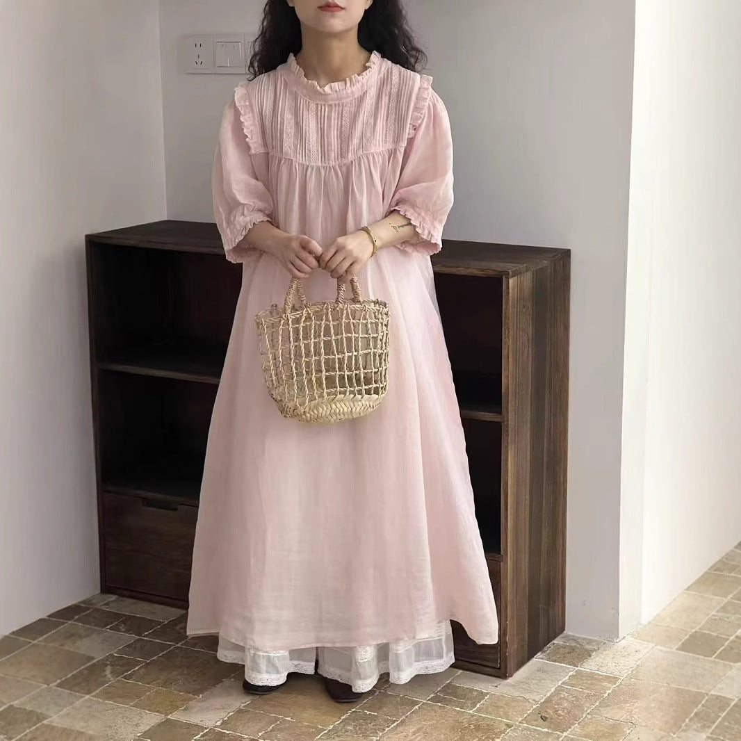 Femme Relaxed Fit Rüsch Maxi Kjole Stilla