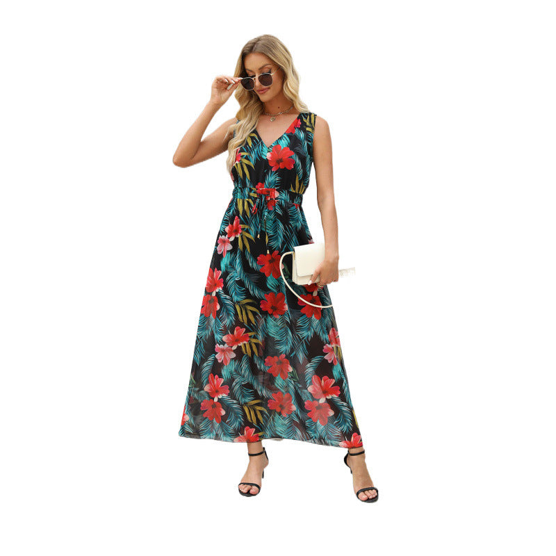 Dame Floral Maxi Kjole Stilla